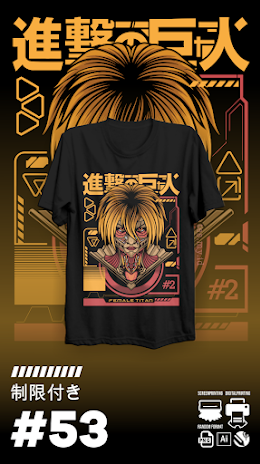 #52 Attack Titan - Desain Kaos Anime